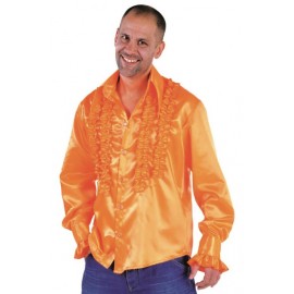 Déguisement chemise disco orange homme luxe