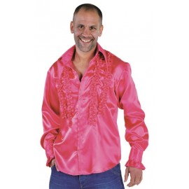 Déguisement chemise disco fuchsia homme luxe