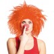 Perruque clown orange adulte