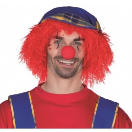 Perruque clown rouge adulte