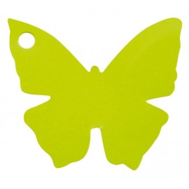 Etiquettes papillon vert anis les 10