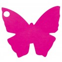 Etiquettes papillon fuchsia les 10