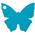 Etiquettes papillon turquoise les 10