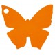 Etiquette papillon orange les 10