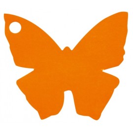 Etiquettes papillon orange les 10