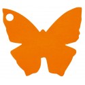 Etiquettes papillon orange les 10
