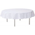 Nappe blanche ronde en intissé opaque 240 cm