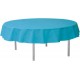 Nappe ronde turquoise en intissé opaque 240 cm