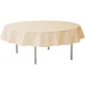 Nappe ivoire ronde en intissé opaque 240 cm