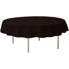 Nappe noire ronde en intissé opaque 240 cm