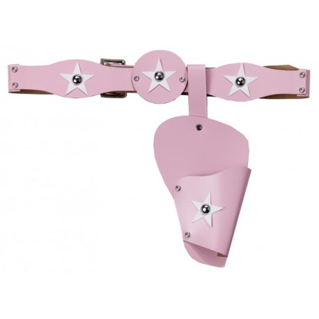 Ceinture cowboy avec holster rose femme