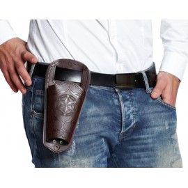 Holster cowboy brun adulte