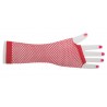 Mitaines résille rouges longues femme