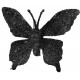 Papillon noir pailleté sur pince les 4
