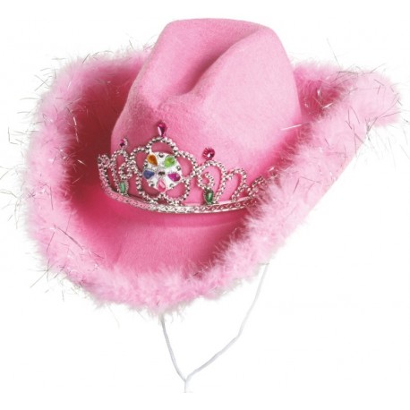 Chapeau cowboy rose femme