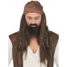 Perruque pirate des caraïbes homme luxe