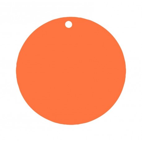 Etiquette carton orange ronde les 10