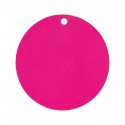 Etiquettes carton fuchsia rondes les 10