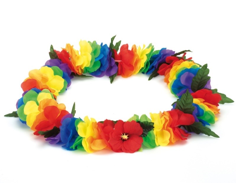 WIDMANN – Collier Hawaïen Rouge Adulte, Léger, Idéal Pour Fêtes D’Été Et Carnaval