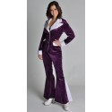 Déguisement disco violet argent femme luxe