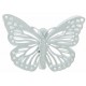 Papillon métal blanc sur pince les 4