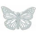Papillons métal blanc sur pince les 4