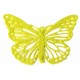 Papillon métal jaune sur pince les 4