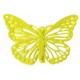 Papillons métal jaune sur pince les 4