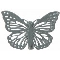 Papillons métal gris sur pince les 4
