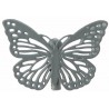 Papillons métal gris sur pince les 4