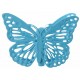 Papillons métal turquoise sur pince les 4