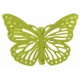 Papillon métal vert anis sur pince les 4