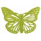 Papillons métal vert anis sur pince les 4