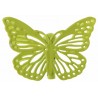 Papillons métal vert anis sur pince les 4