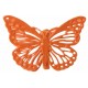 Papillons métal orange sur pince les 4