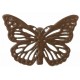 Papillons métal chocolat sur pince les 4
