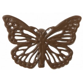 Papillon métal chocolat sur pince les 4