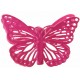 Papillons métal fuchsia sur pince les 4
