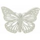 Papillons métal ivoire sur pince les 4