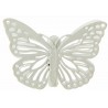 Papillons métal ivoire sur pince les 4