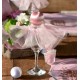 Rouleau de tulle rose 80 mm x 10 M