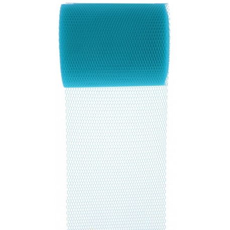 Rouleau de tulle turquoise 80 mm x 10 M