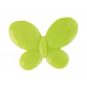Perles papillon vert anis les 12