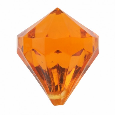 Perle pampille diamant orange les 6