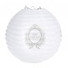 Lanternes boule papier just married 20 cm les 2