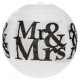 Lanterne boule papier mariage Mr & Mrs 20 cm les 2