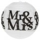 Lanterne boule papier mariage Mr & Mrs 20 cm les 2