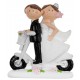 Figurine mariés en scooter