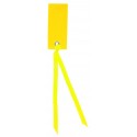Etiquettes rectangle jaune avec ruban les 12