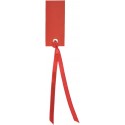 Etiquettes rectangle rouge avec ruban les 12